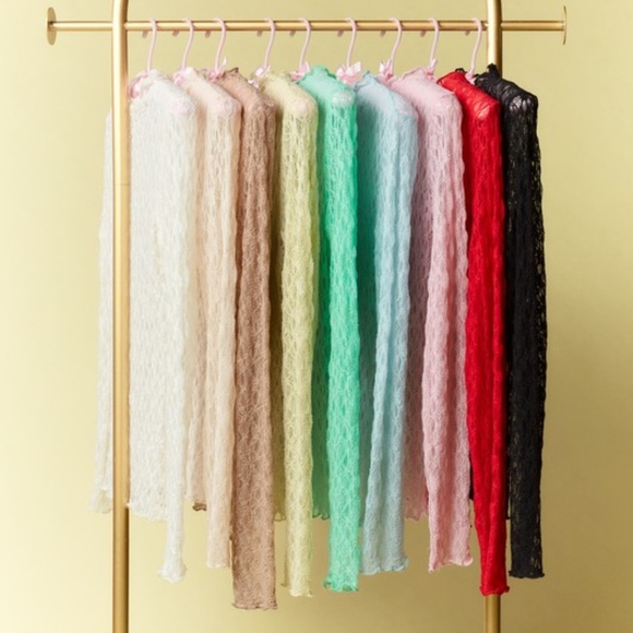 "The Arabella" Red Lace Long Sleeve Top - Picture 1 of 2